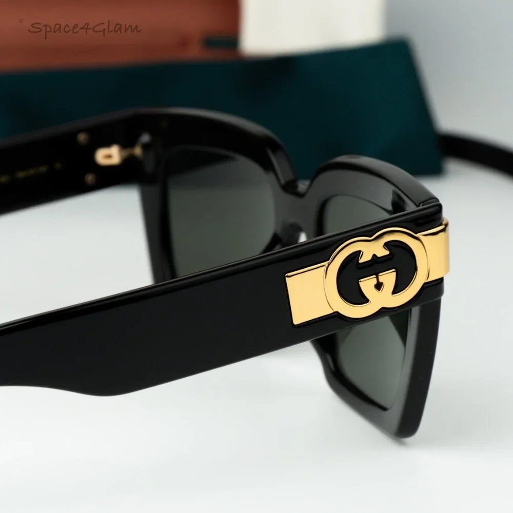 Gucci Men Sunglasses Black Grey Square GG1689S 001 NEW AUTHENTIC